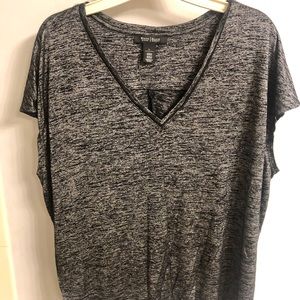 White House Black Market black & silver shirt